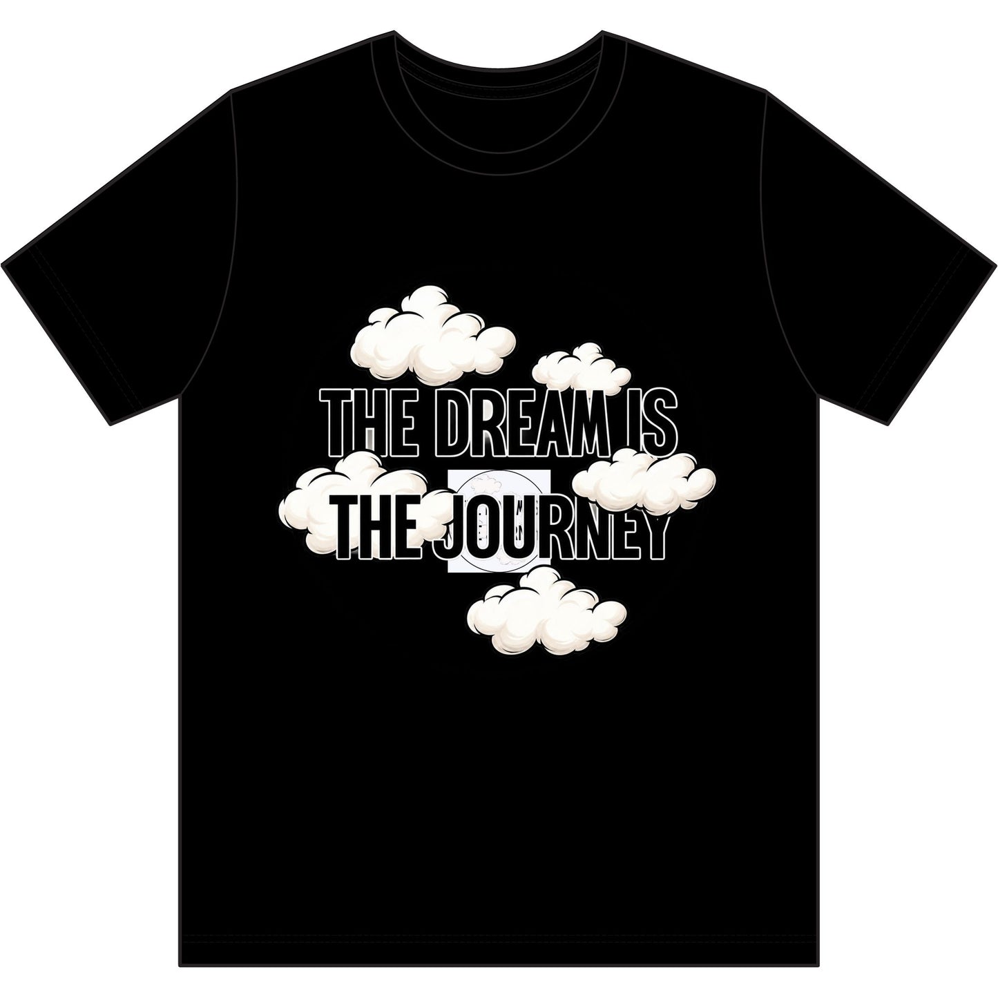 T-Shirt — “The Dream Is The Journey” Cloud Graphic Athletic Tee