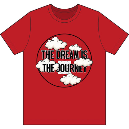 T-Shirt — “The Dream Is The Journey” Cloud Graphic Athletic Tee