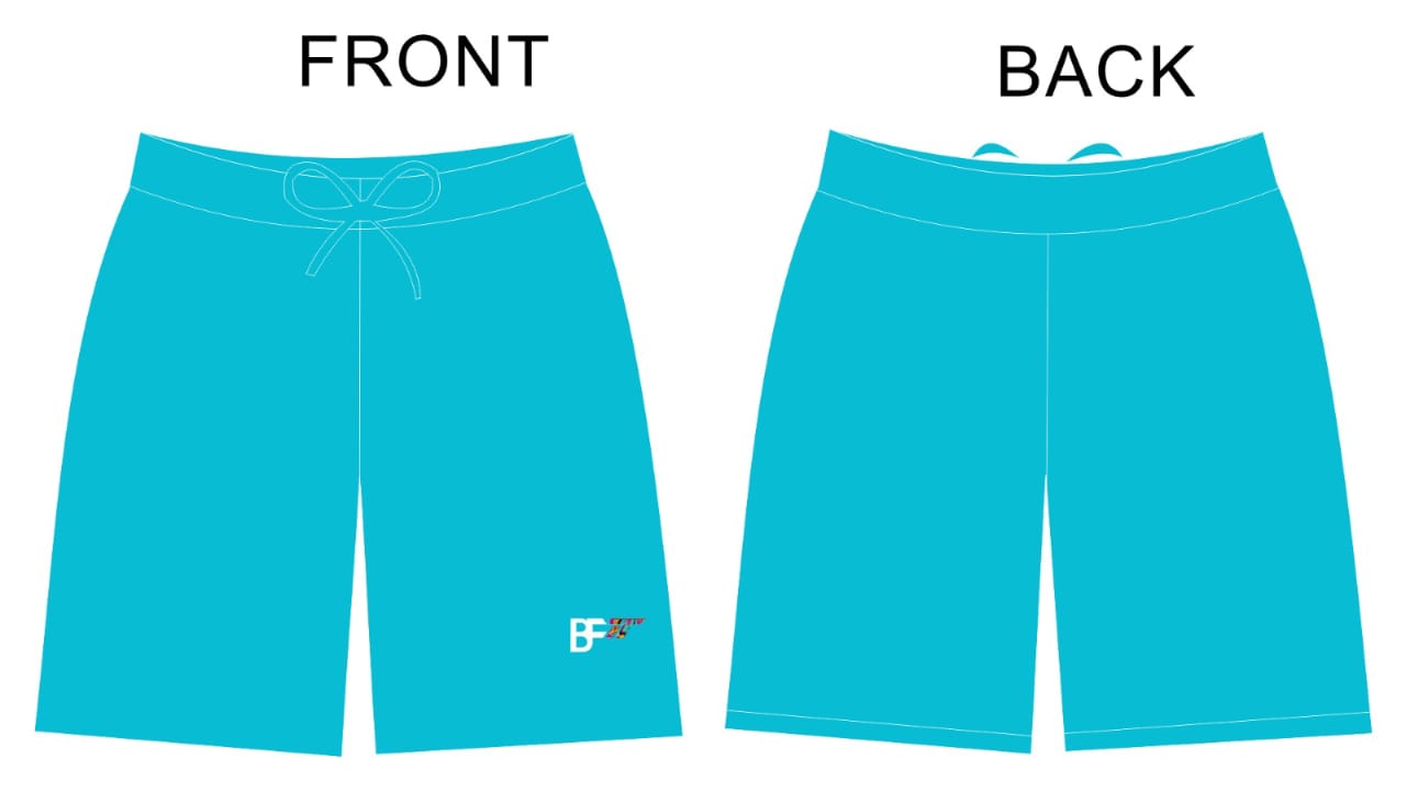 Turquoise- Women’s Mid-Rise Shorts